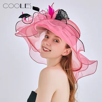 

Summer Hat Women Cap Wide Brim Summer Sun Hat for Party Wedding Kapelusz Chapeu Feminino шляпа женская летняя шляпа пляжная