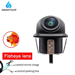 Smartour cámara de marcha atrás para coche, dispositivo de visión nocturna HD de 170 grados, vista trasera automática, frontal, Universal