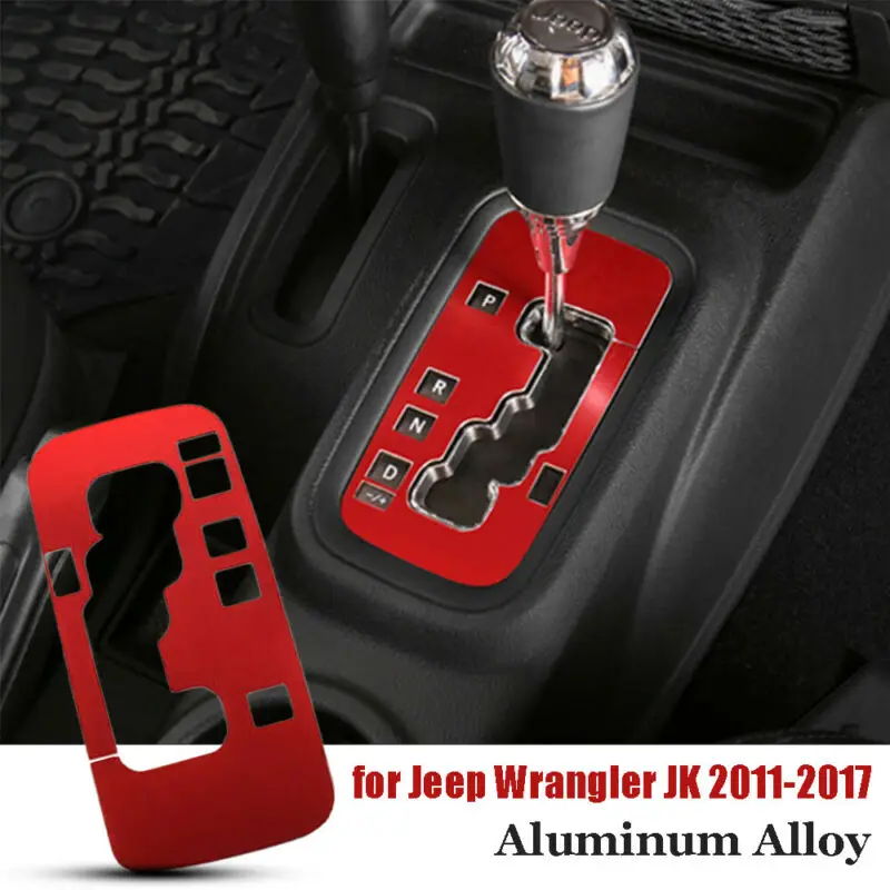 Авто автомобильная панельная Накладка для коробки передач DIY красный протектор для Jeep Wrangler JK 2011-17 интерьерные аксессуары декоративная рамка