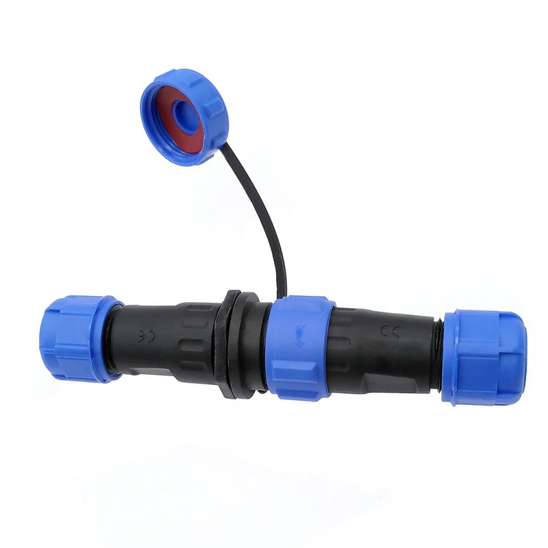 SP13 Series IP68 Waterproof Inline Cable Coupler Plug /& Socket Connector Pair