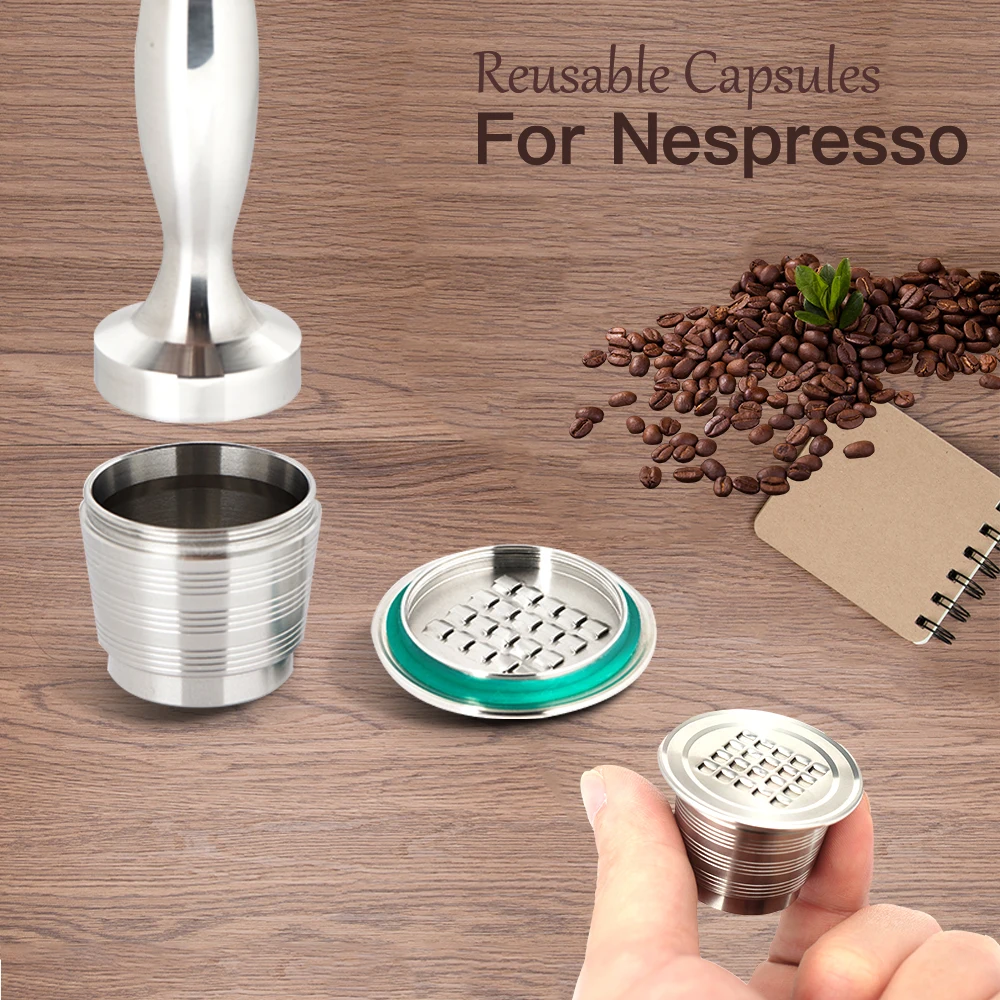 Stainless Steel Capsulas De Cafe Recargables Nespresso Capsule Nespresso  Reutilisable Inox Nespresso Refillable Capsule Капсулы