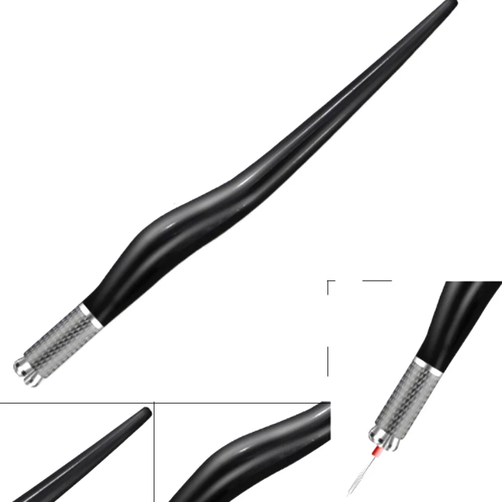 Ручка PCD для перманентного макияжа профессиональная Прозрачная черная ручка