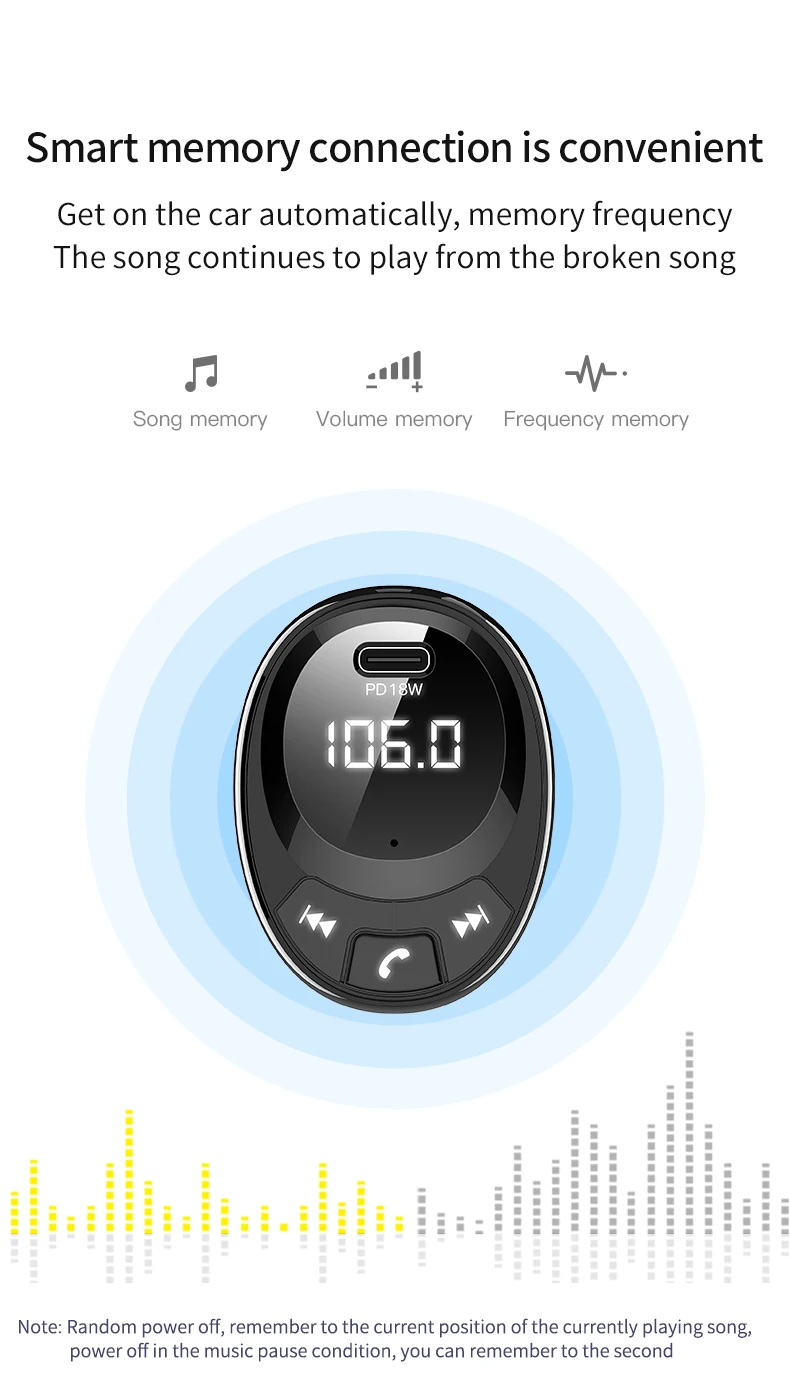 LCAV BT09 Bluetooth MP3-плеер fm-передатчик автомобильное зарядное устройство Тип C 18 Вт