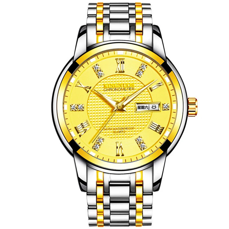 

2019 New Fashion Gold Watch Men Quartz Analog Watch Waterproof Big Dial Sport Watches Men Watch Top Luxury Brand Clock