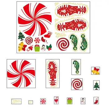 

1 Set Christmas Theme Waterproof Window Sticker Glass Sticker Holiday Festival Home Decals Wall Stickers Decoration