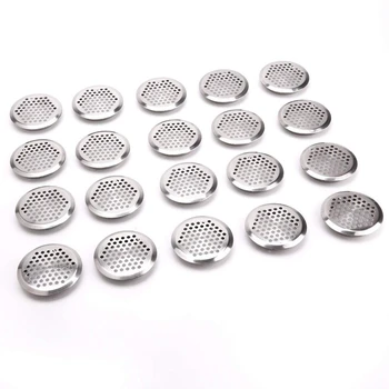 

20 x Aeration grid Ventilation Circle Lid 65mm stainless steel silver