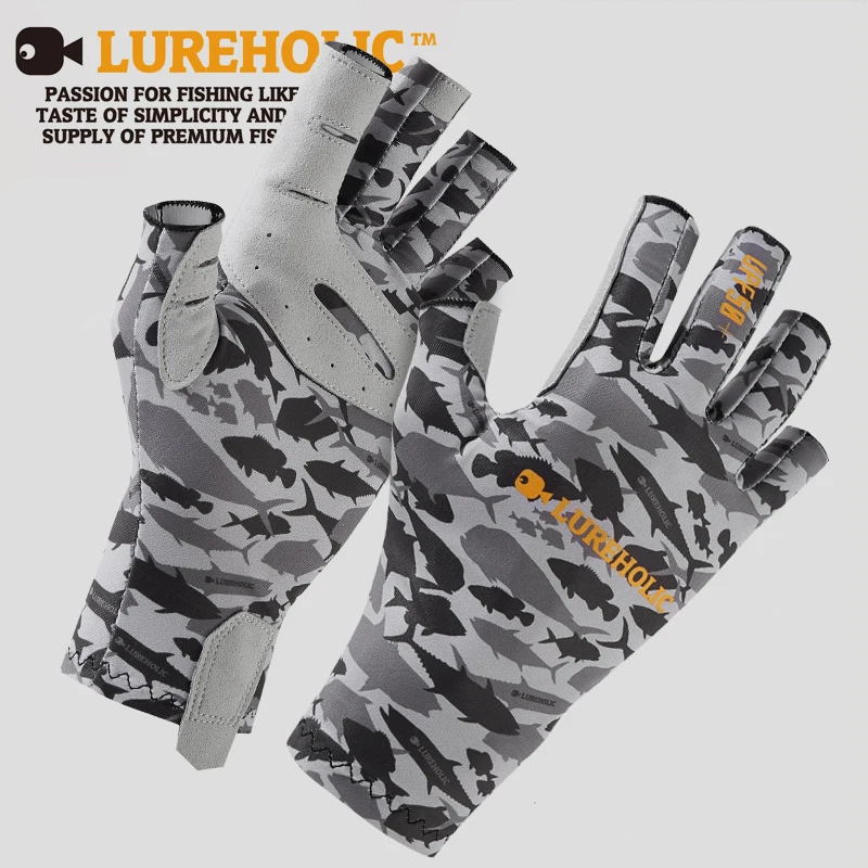 Lureholic Fishing Catching Gloves Protect Hand Professional Release Anti-slip Lure Fish Gloves fishing gloves