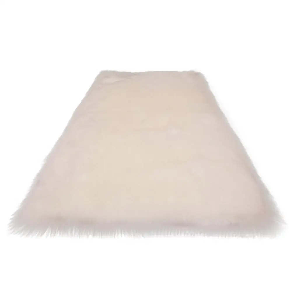 Белые Шерстяные прикроватные ковры для комнаты спальня имитация шерстяные коврики окно длинные волосы коврики гостиная окна коврики для детской