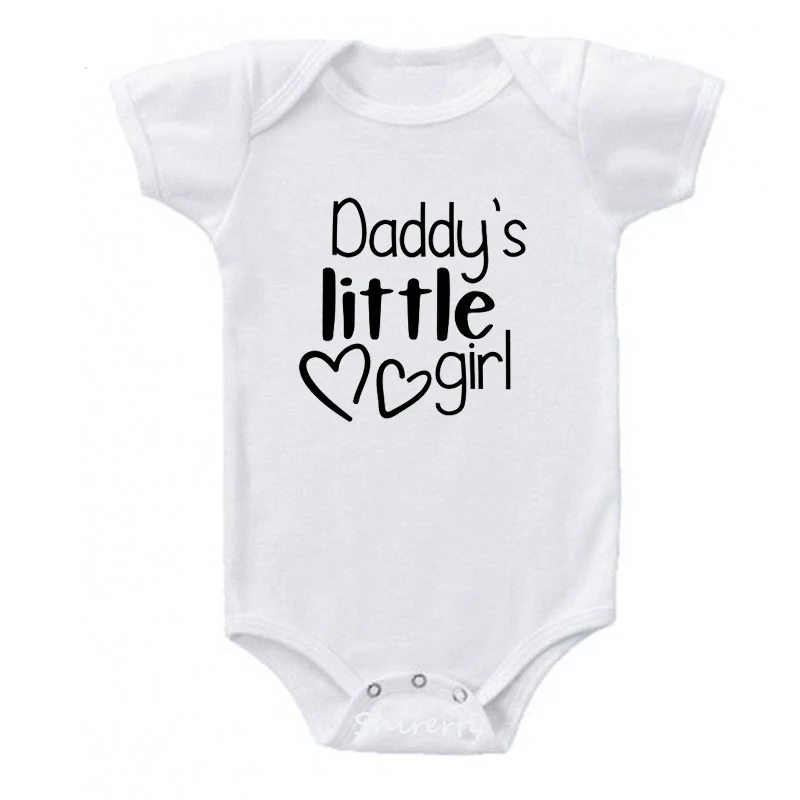 Комбинезоны для новорожденных с принтом «Daddy's, пижама для маленькой девочки, с печатным Одежда для малышей хлопок короткий рукав комбинезон для младенцев мальчиков девочек летняя одежда для малышей