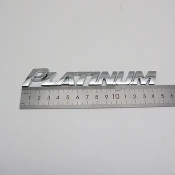 

Platinum Emblem Car Logo 3D Letter Sticker Chrome Silver Rear Trunk Nameplate Auto Badge Decal For Toyota