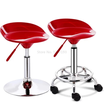 

Bar Chair Modern Concise Reception Bar Stool Lift High High Footstool Backrest Stool commercial furniture