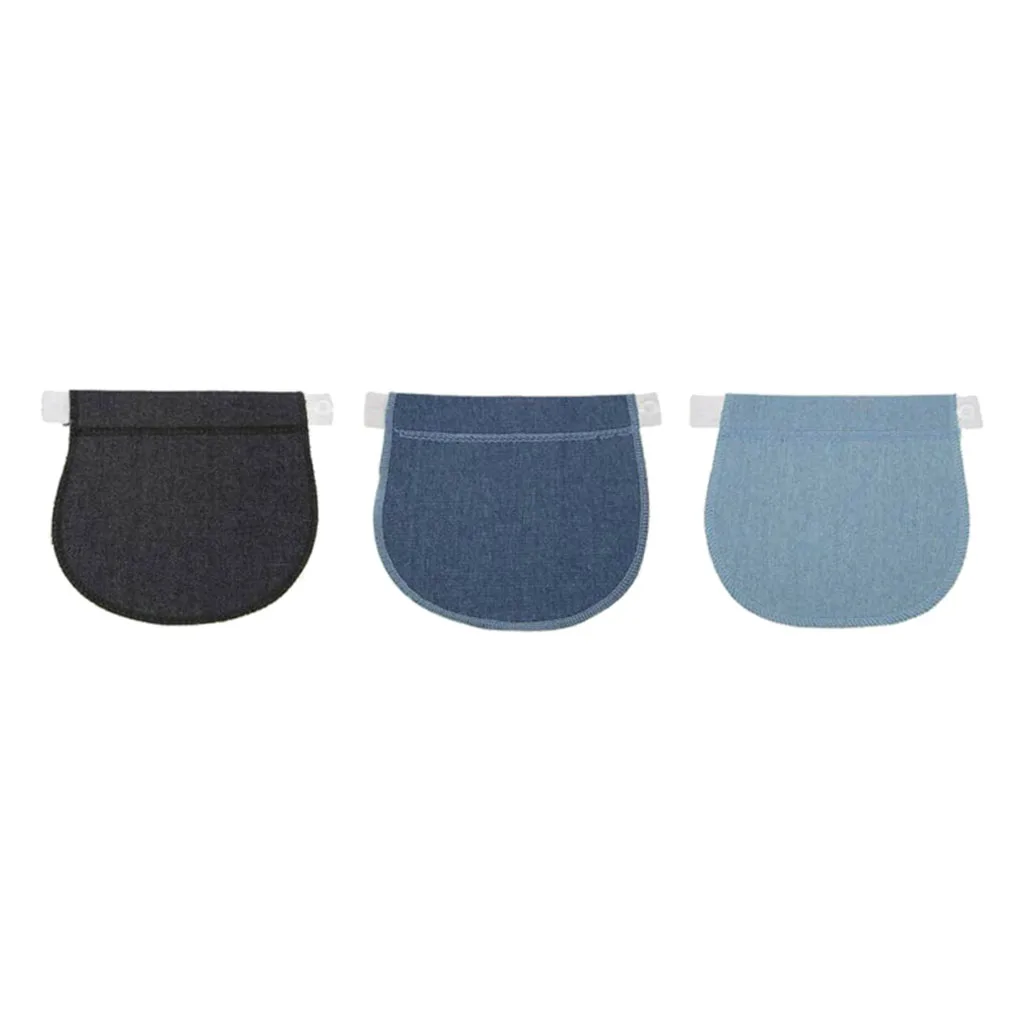 3 Colors Jeans Pants Extender for Pregnancy Waistbands Maternity Pants Extenders Straps Adjustable Pant Button Extenders 3