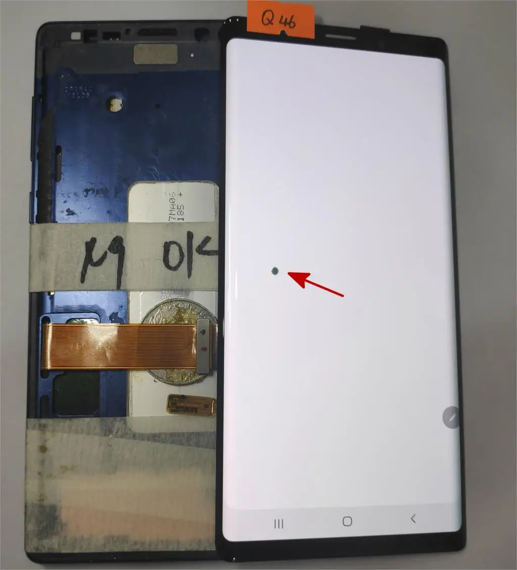 Q46 lcd для samsung Galaxy Note 9 lcd дисплей кодирующий преобразователь сенсорного экрана в сборе N960 N960F N960D N960DS lcd с черным пятном - Цвет: Q46