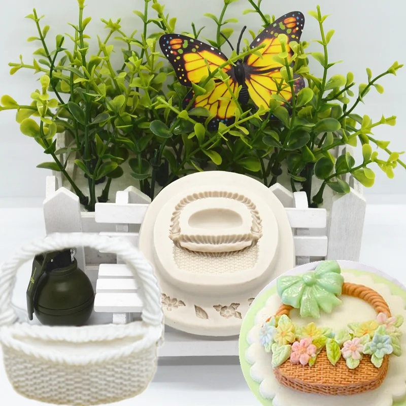 Moule A Gateau En Resine De Silicone Petit Panier De Fleurs Decoration En Dentelle De Chocolat Diy Patisserie Dessert Moules A Fondant Outil De Cuisson De Cuisine Aliexpress