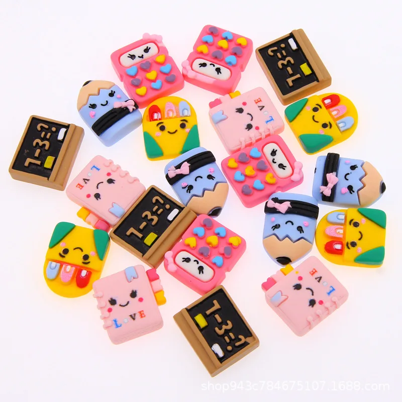Resin Back to School Stationery Scrapbook Embellishments Miniatures|School Party Decoration Crafts|Back to School Gifts