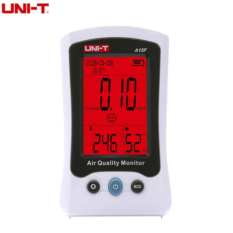 

UNI-T A15F Air Quality Monitor Formaldehyde Detector Tester Meter Temperature Humidity Meter HCHO Gas Analyzer Rechargeable