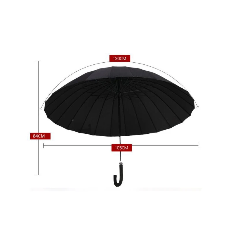 Long Handle Oversized Umbrella 24 Rib Golf Straight Wind Resistant Woman Man wind resistant umbrella windproof umbrella