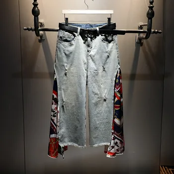 

Women's Jeans 2020 Summer New Straight Wide Leg Pants Women Korean Fashion Loose Thin Skinny Nine Denim jeans woman