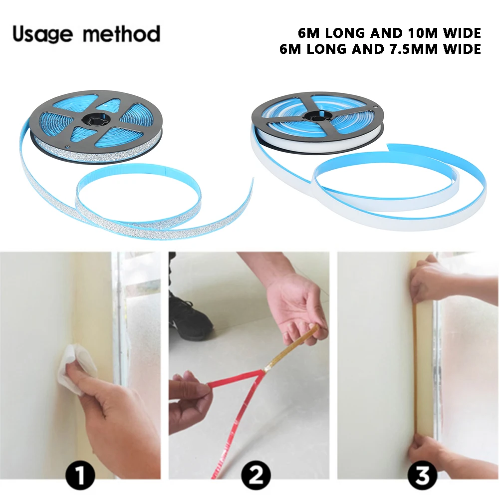 6 м самоклеящаяся керамическая плитка Mildewproof зазор лента DIY плитка анти-плесень лента плитка уплотнение самоклеящаяся лента для ванной стены дома