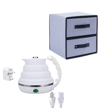 

Foldable Storage Box for Clothes Washable Underwear Storage Box Dark Gray & Electric Kettle Fast Water Boiling Silicone