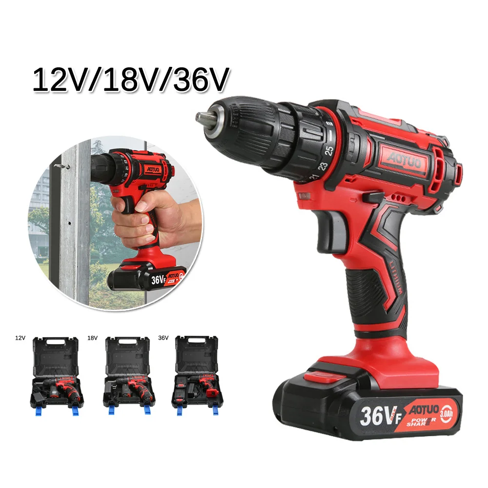 

Multi-function Hand Electric Drill Screwdriver Lithium Battery Rechargeable