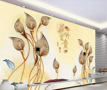 

CJSIR Custom Wallpaper Color Carving Calla Lily TV Background Home Decoration Background Living Room Bedroom 3d Wallpaper