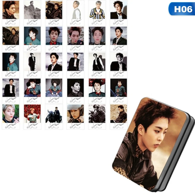 06 30 шт./компл. K-pop EXO новые Ablum не мешать мой темп Lomo карты Chanyeol Baekhyun фото карты с металлической коробкой - Цвет: 06