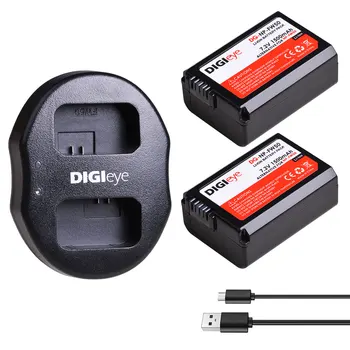 

2X NP-FW50 NP FW50 Battery + Dual USB Charger for Sony A6000 A6400 A6500 A6300 A7 A7II A7RII A7SII A7S A7S2 A7R A7R2 RX10