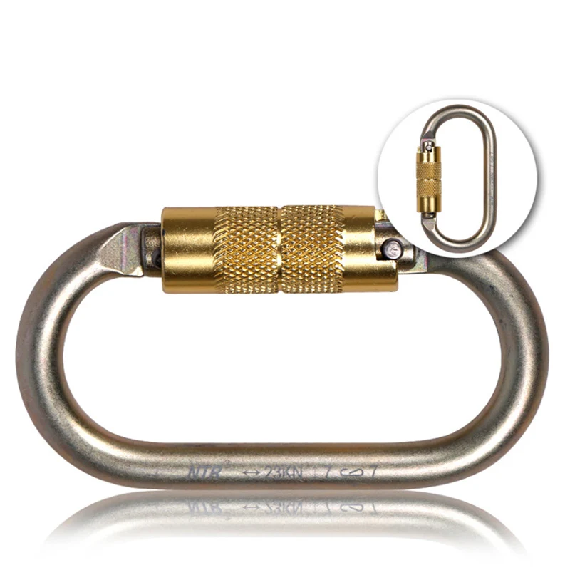 Carabiners Climbing O Shape Aluminum Outdoor Security Quickdraw Mountaineering Sports Buckle Hanging Hook Aloft Work Rescue Tool