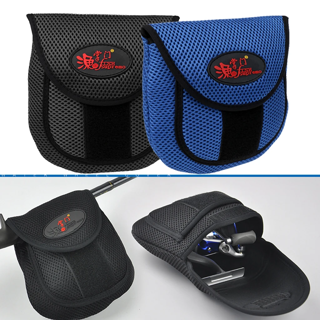 Mesh Cloth Fly Fishing Reel Storage Bag Protective Cover Case Pouch Reel Holder Protector