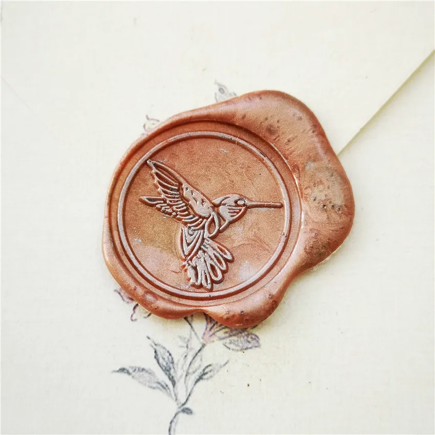 3 forest Hummingbird snowflake moon Lace Bow angel Happy Valentine's Day 943 Retro brass Stamp Sealing Wax Stamps Wax Seal Stamp