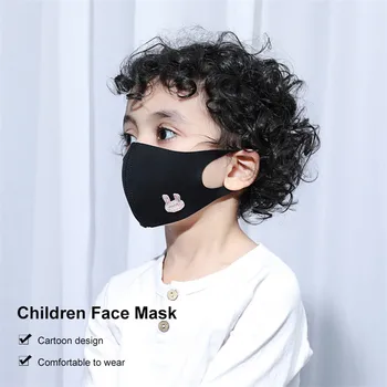 

Cartoon printed children's mask three-dimensional students with ice silk cotton mask washable small mask