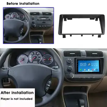 

2 Din Car Radio Fascia Fascias Panel Frame CD DVD Dash Audio Cover Audio Trim For Honda For Civic 2001 2002 2003 2004 2005 2006