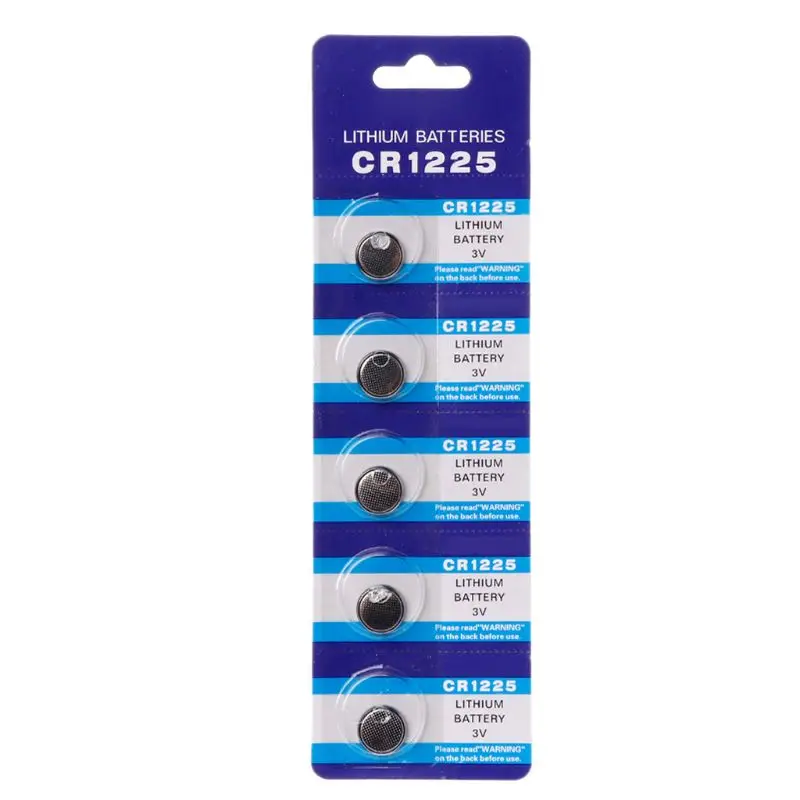 Uds/Tarjeta 3V CR1225 LM1225 BR1225 KCR1225 CR 1225 pila botón de litio de la batería de la célula para relojes de juguete remoto