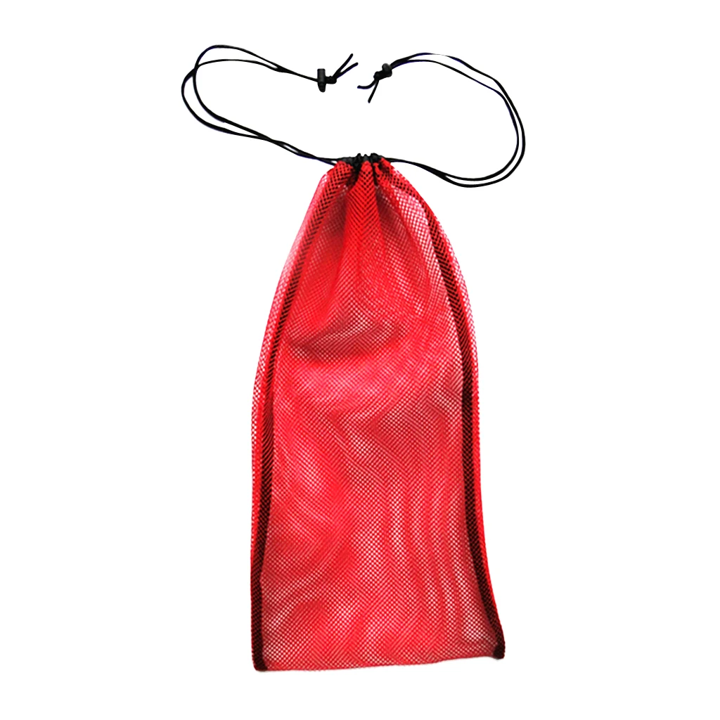 Scuba Snorkeling Diving Gear Fins Mask Goggles Dive Snorkel Swim Beach Drawstring Mesh Bag - Multi Color