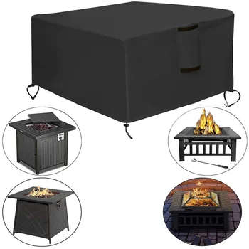 

Large Fire Pit Cover Water Proof UV Resistant BBQ Rain Outdoor Patios Garden All-Purpose Cover Dust Covers