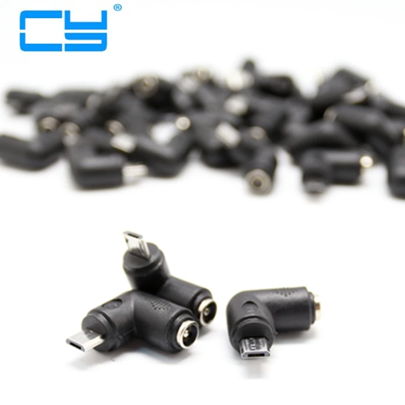 

dc 5.5mm x 2.1mm 5.5/2.1mm dc feminino para micro usb B Masculino Conversor Adaptador do Conector de Carga para Celular Android