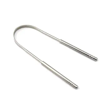 

Stainless Steel Tongue Cleaner Remove Bad Breath Device Universal Tongue Coating Cleaner Portable Oral Hygiene Dental Care