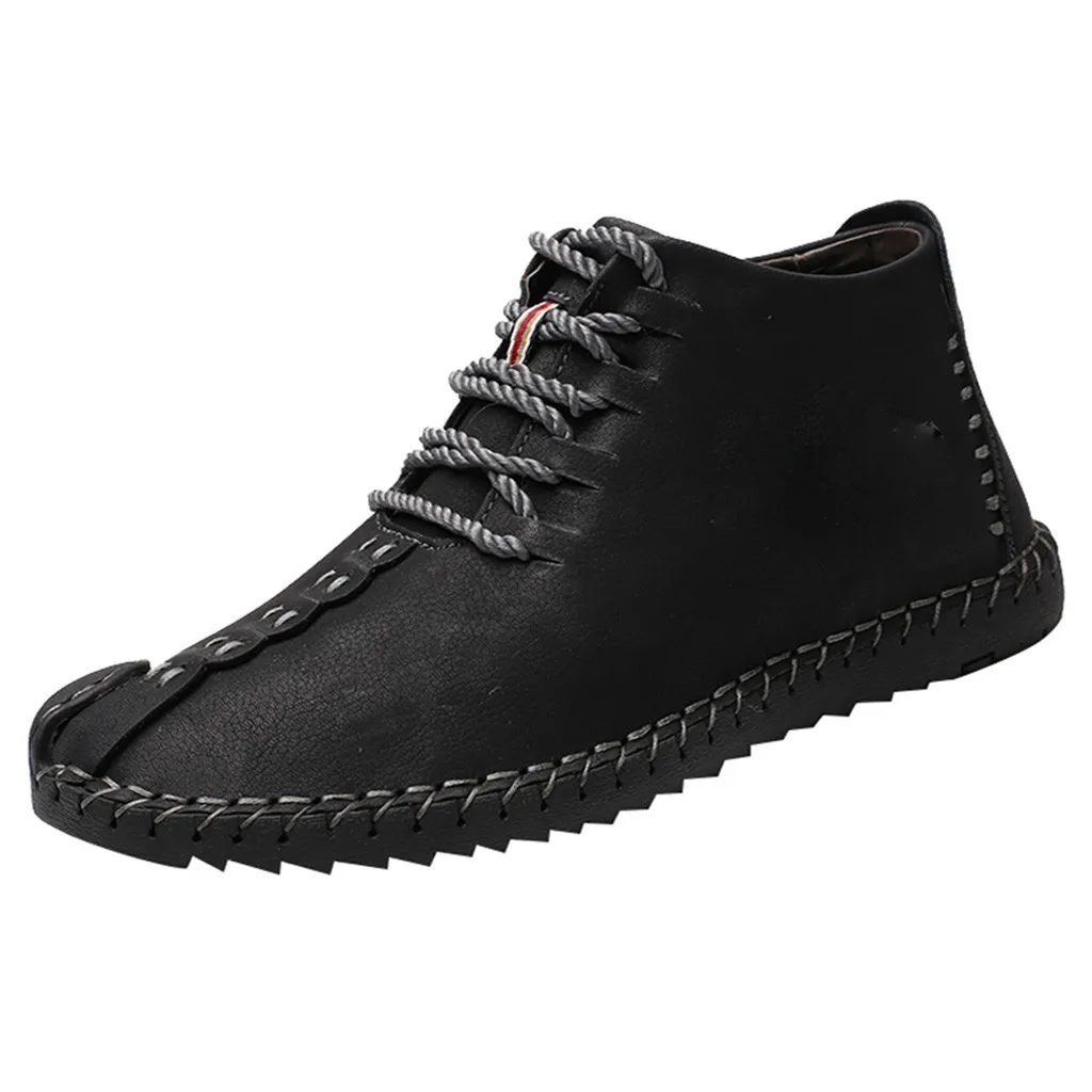 

SAGACE Men's boots High-top Casual Velvet Shoes snow boots men winter waterproof warm boots Outdoor Ultra-light Shoes Footwear