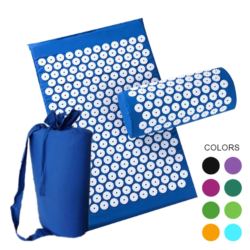 Acupressure Massage Cushion Mat with Pillow for Stress Pain Tension Relief Relax LDF668 | Спорт и развлечения