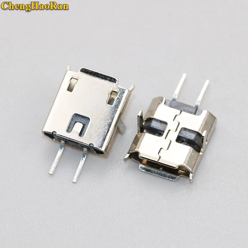 ChengHaoRan 10 шт. Micro usb-коннектор с портом Jack для 2pin типа B гнездовой разъем для мобильного телефона Micro USB разъем 2 контактный разъем зарядки