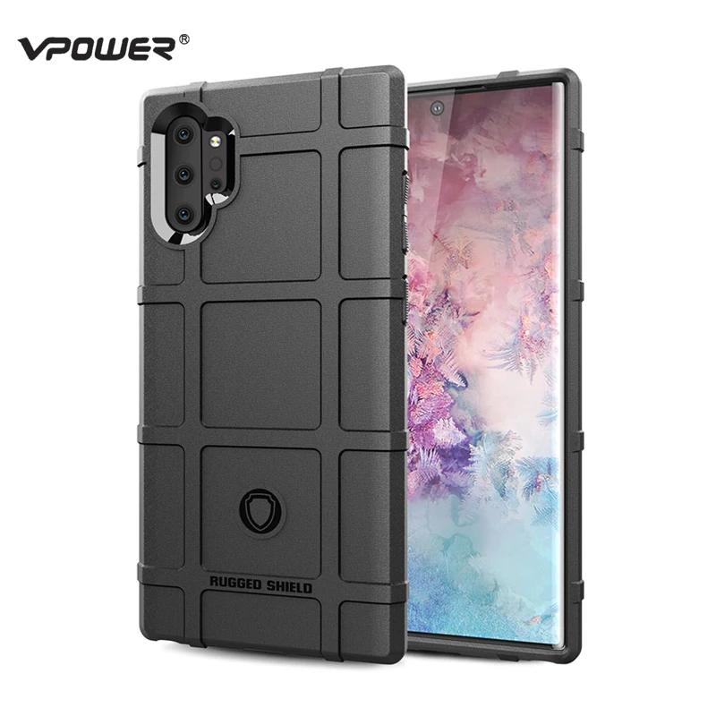 Чехол для Samsung Galaxy Note 10 Plus Vpower сверхмощный защитный мягкий силиконовый чехол + Note10
