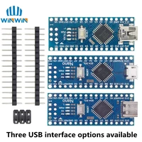 Mini / Type-C / Micro USB Nano 3.0 With the bootloader compatible Nano controller for arduino CH340 USB driver 16Mhz ATMEGA328P