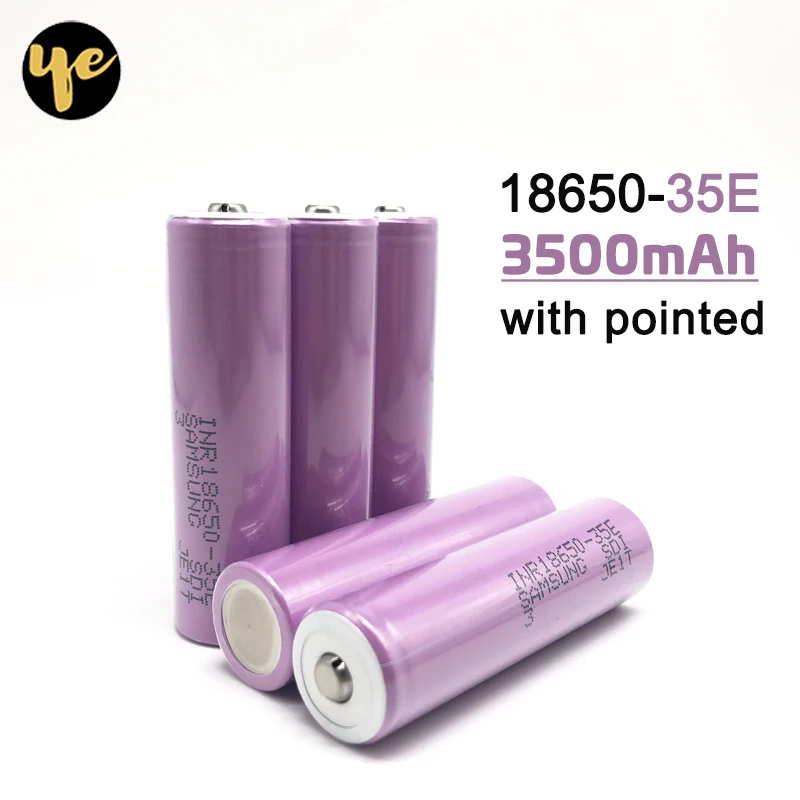 Inr18650 35e для samsung 18650 3500mAh 10A разрядка INR18650 35E 18650 литий-ионная аккумуляторная батарея 3,7 v с заостренным носком