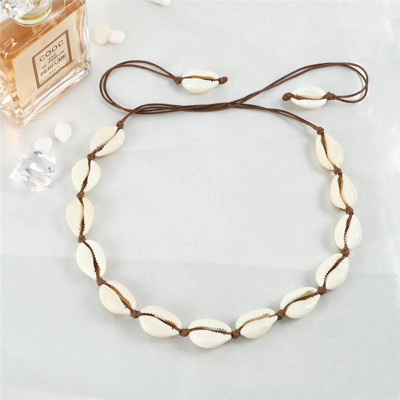 Collar bohemio de cauri para mujer y niña, collar de conchas naturales a moda, collares de cuerda azul y roja, para mejor amiga - AliExpress Joyería y accesorios