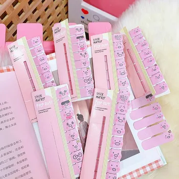 

3 Pcs/set Cartoon Animal Pig N Times Sticky Notes Memo Pads Bookmark Stationery Notepad Label Stickers School Supplies