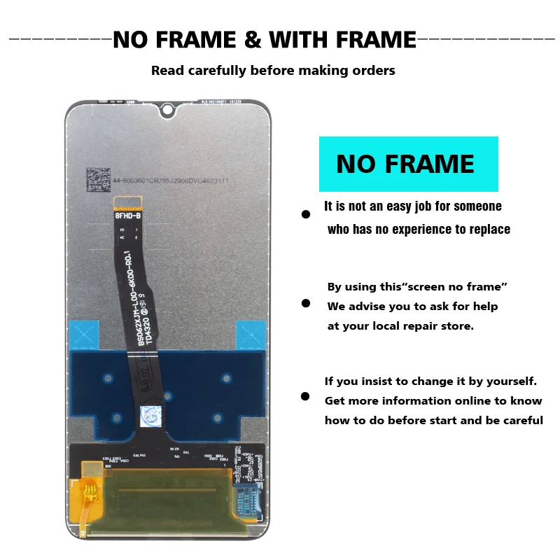 LCD Display Screen 6.15" Original LCD With Frame For HUAWEI P30 Lite LCD Display Screen For HUAWEI P30 Lite Screen Nova 4e MAR-LX1 LX2 AL01