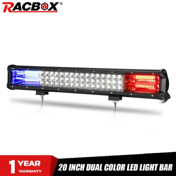 

20 Inch Offroad LED Light Bar Blue Red Combo Beam 12V 24V Spotlight LED Work Fog Light For Truck Tractor UAZ ATV SUV MPV 4X4