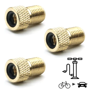 

3Pcs Valve Adapter Pump Convert Presta To Schrader Copper Valve Adaptor Wheels Gas Nozzle Tube Tool Bike Bicycle Accessories