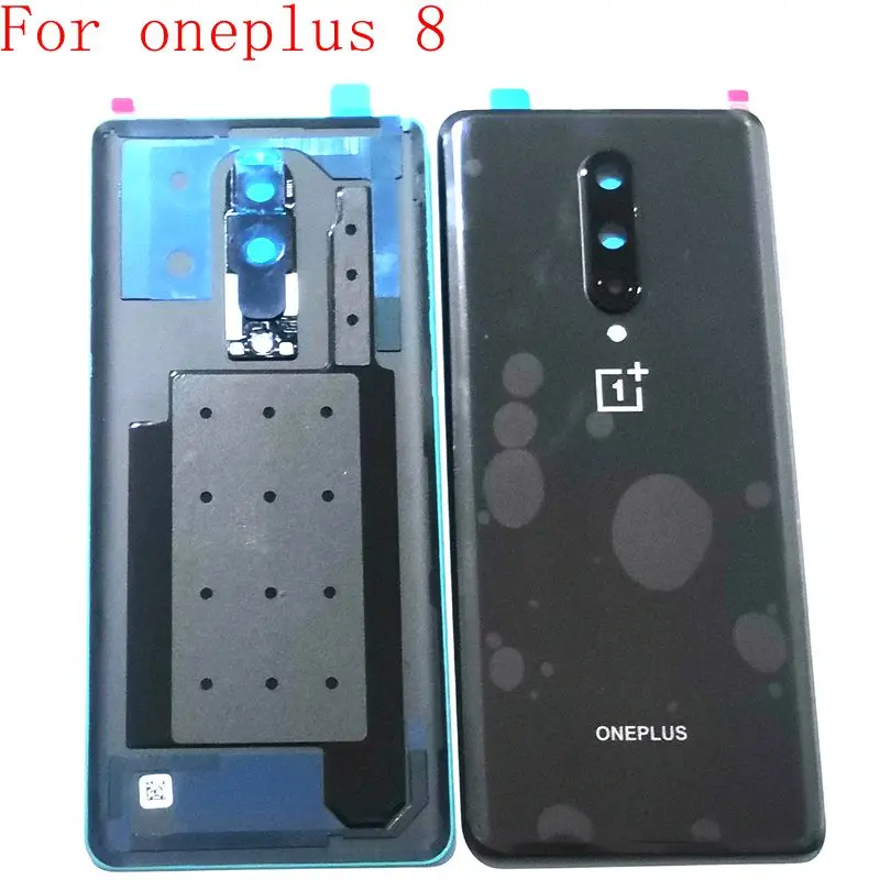 

6.55" original For oneplus 8 battery cover back rear frame housing with lens one plus8 IN2013 IN2017